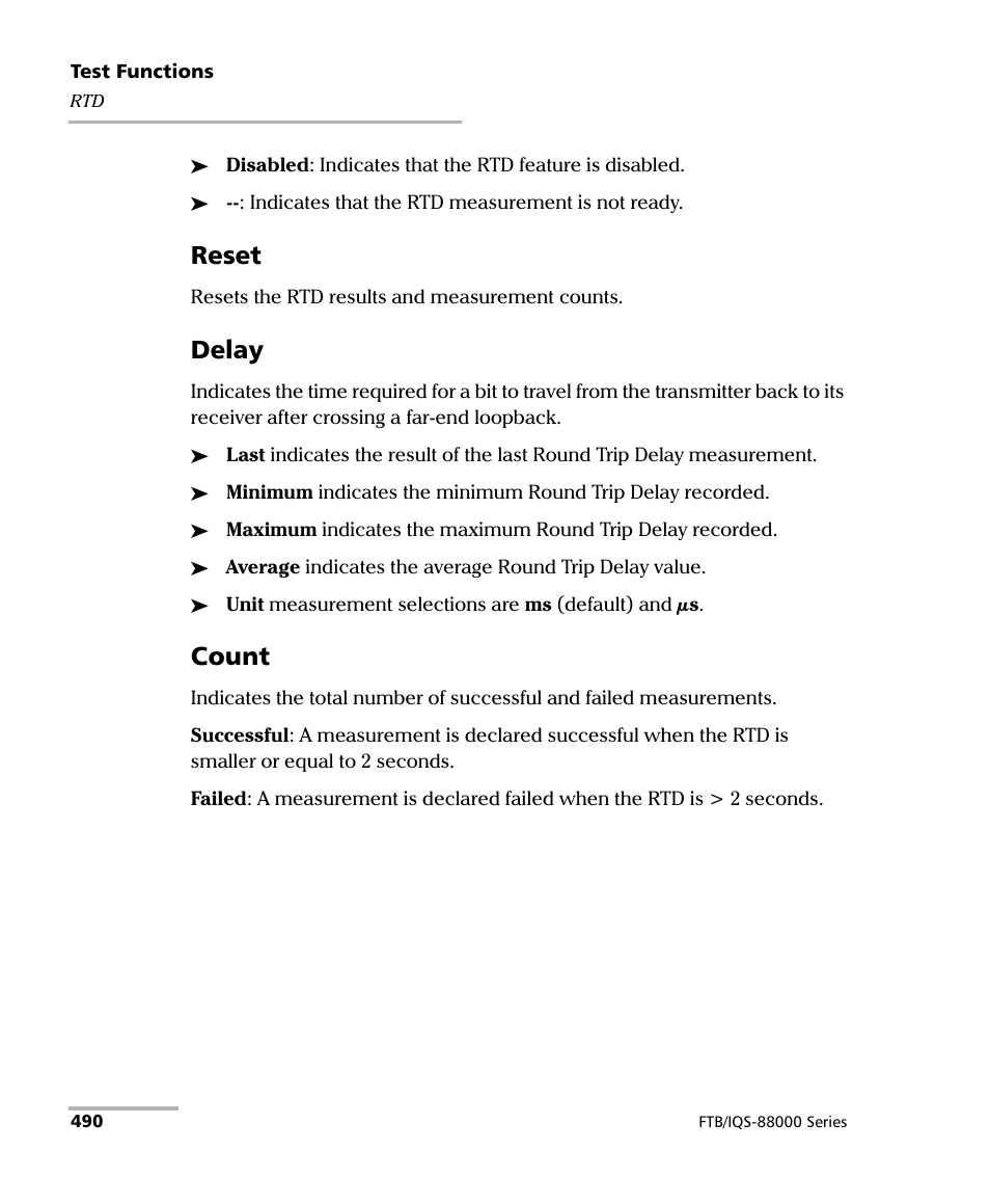 Reset, Delay, Count | EXFO FTB/IQS-88000 Series Power Blazer for FTB-2/2Pro/500/IQS-600 User Manual | Page 502 / 681