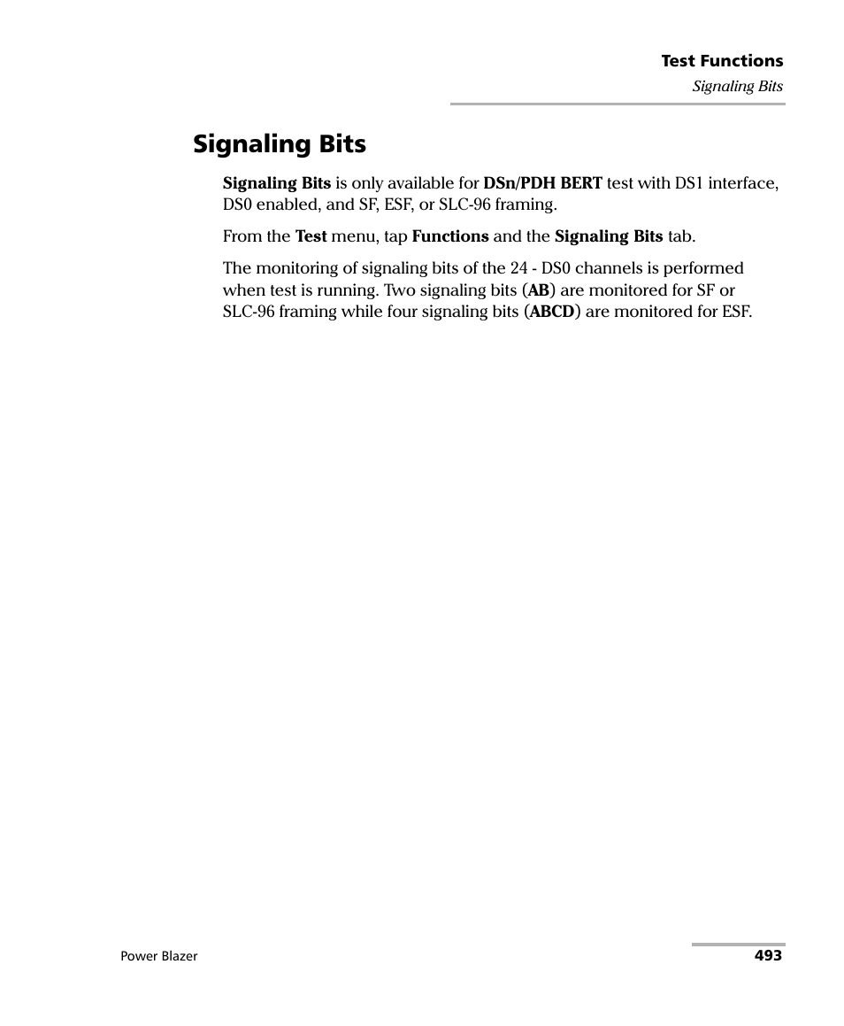 Signaling bits | EXFO FTB/IQS-88000 Series Power Blazer for FTB-2/2Pro/500/IQS-600 User Manual | Page 505 / 681