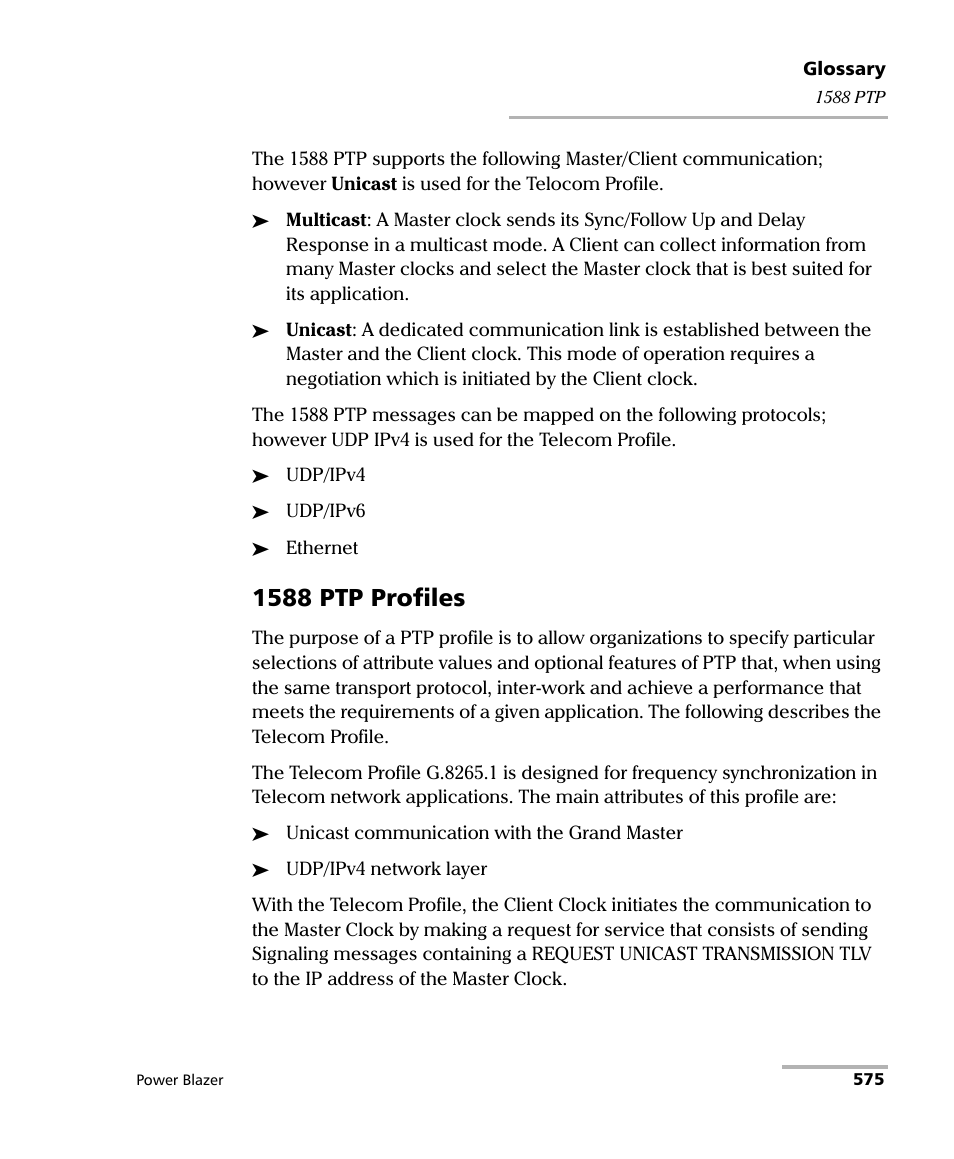 1588 ptp profiles | EXFO FTB/IQS-88000 Series Power Blazer for FTB-2/2Pro/500/IQS-600 User Manual | Page 587 / 681