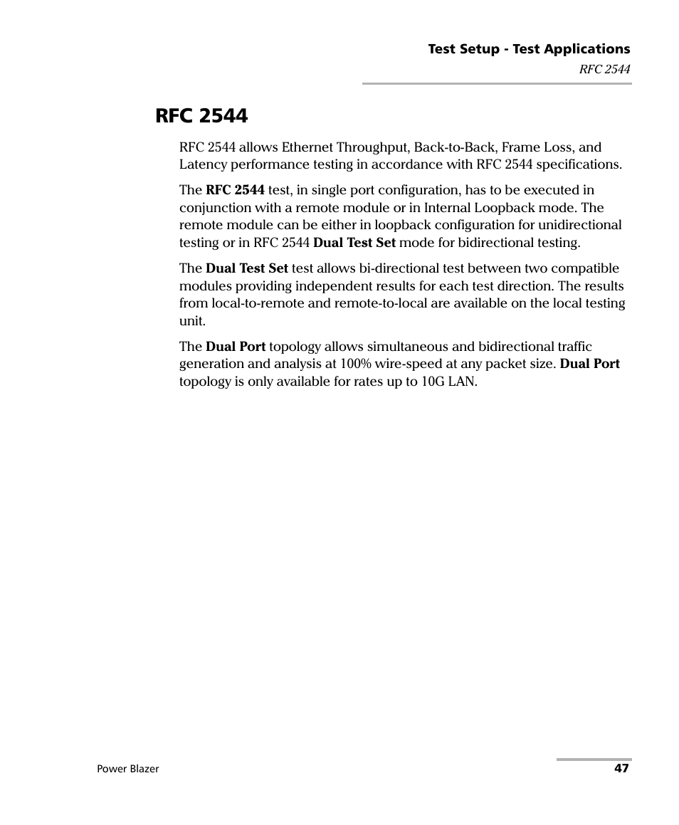 Rfc 2544 | EXFO FTB/IQS-88000 Series Power Blazer for FTB-2/2Pro/500/IQS-600 User Manual | Page 59 / 681