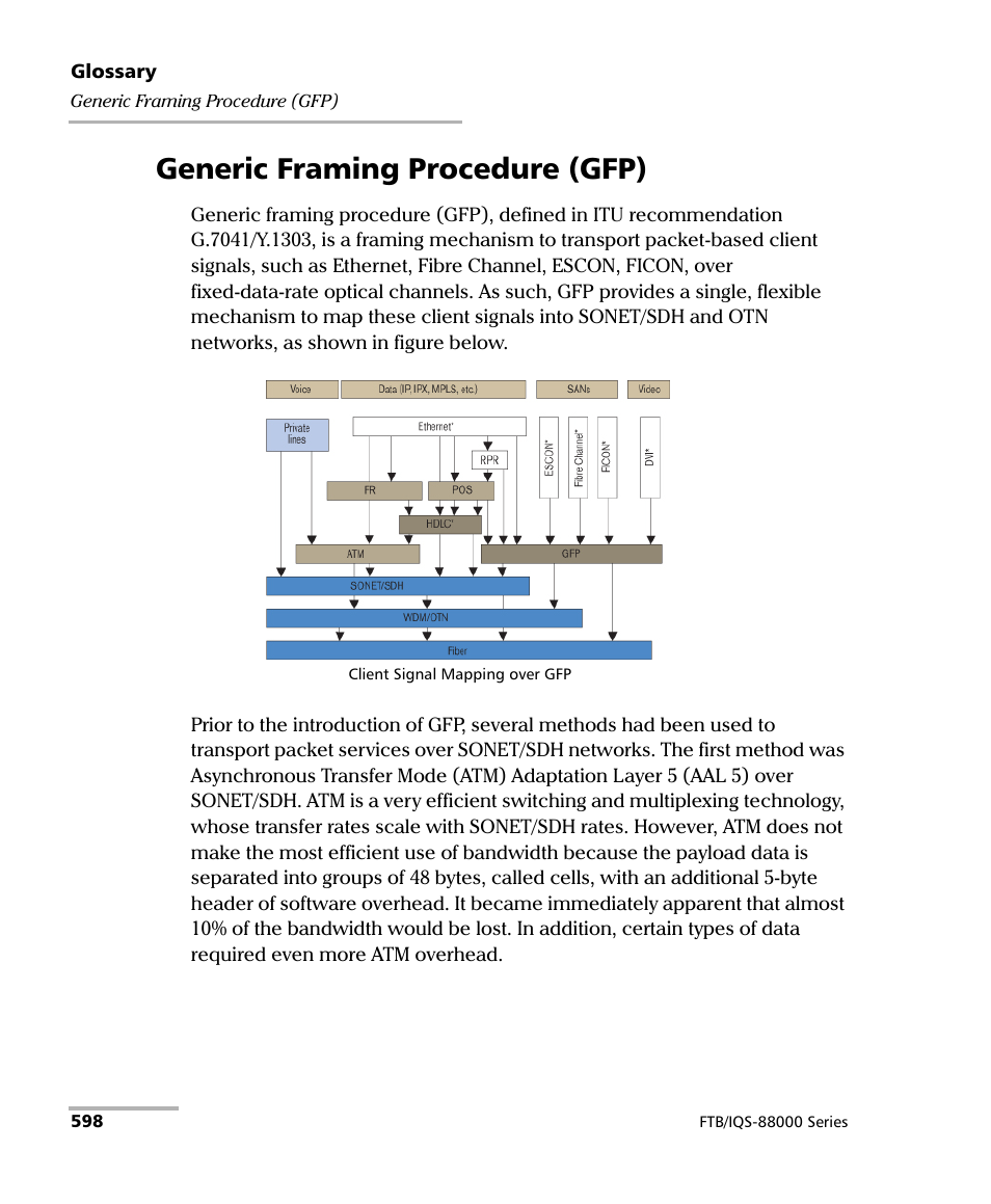 Generic framing procedure (gfp) | EXFO FTB/IQS-88000 Series Power Blazer for FTB-2/2Pro/500/IQS-600 User Manual | Page 610 / 681