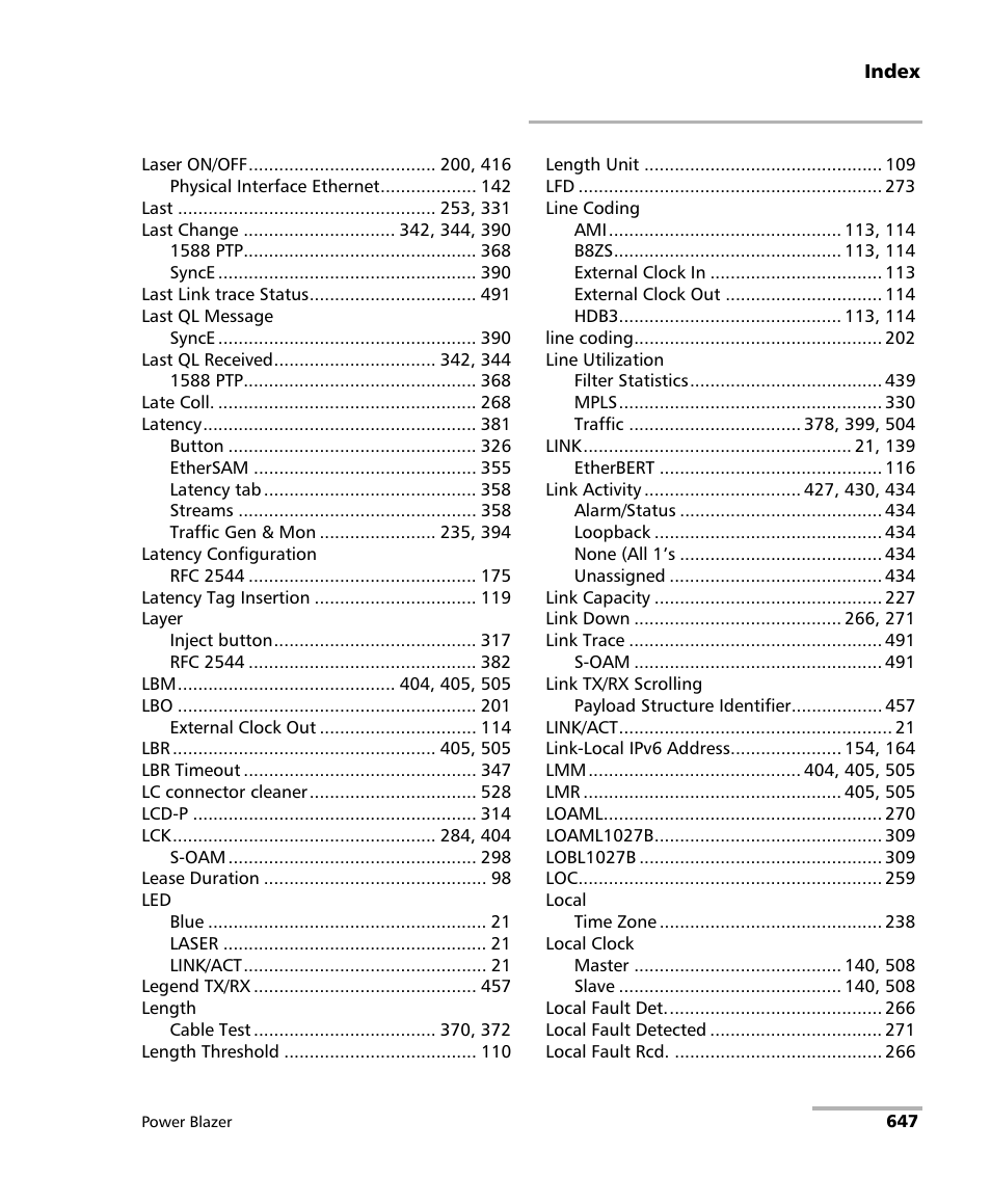 EXFO FTB/IQS-88000 Series Power Blazer for FTB-2/2Pro/500/IQS-600 User Manual | Page 659 / 681