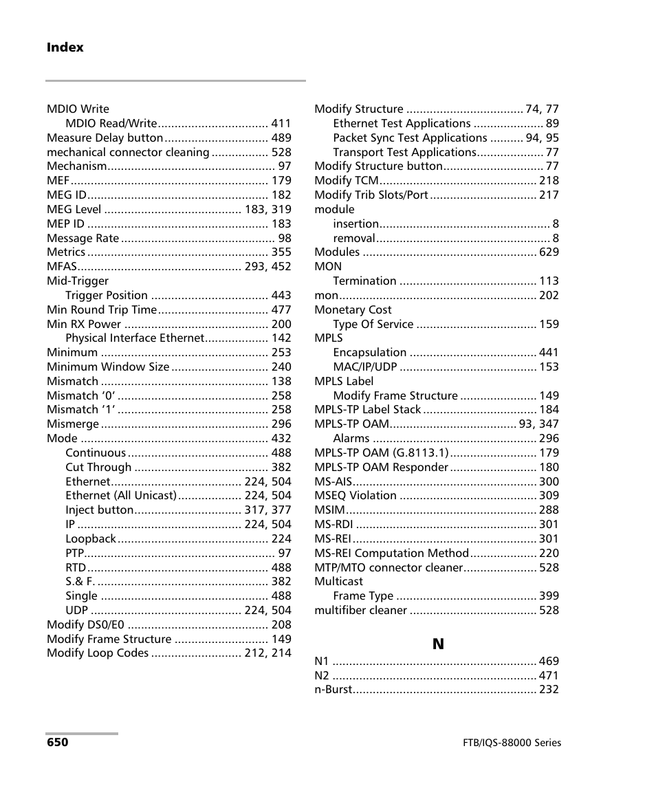 EXFO FTB/IQS-88000 Series Power Blazer for FTB-2/2Pro/500/IQS-600 User Manual | Page 662 / 681