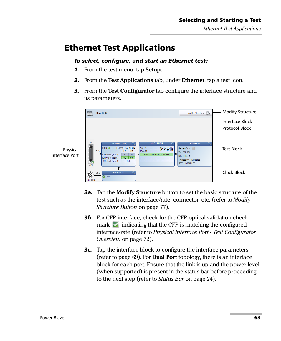 Ethernet test applications | EXFO FTB/IQS-88000 Series Power Blazer for FTB-2/2Pro/500/IQS-600 User Manual | Page 75 / 681