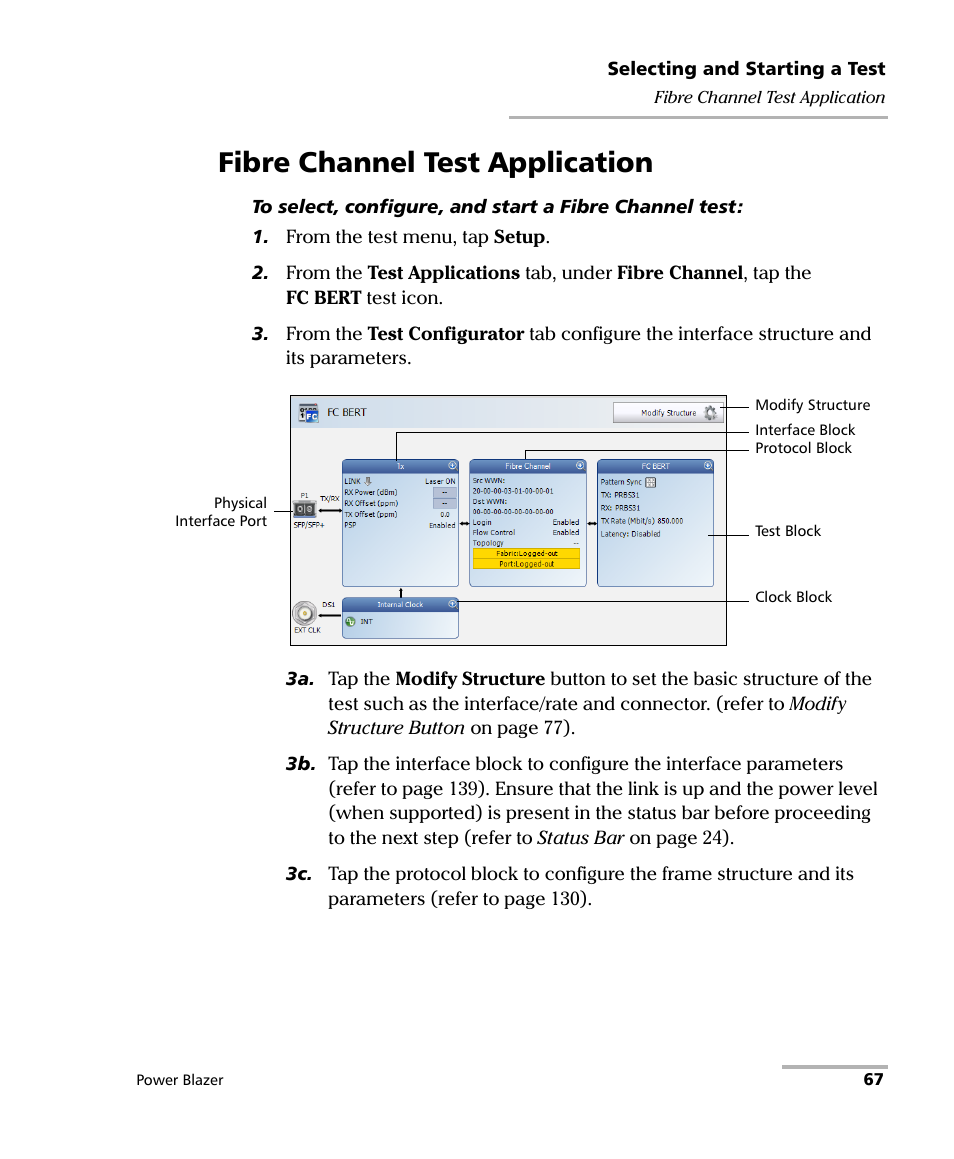 Fibre channel test application | EXFO FTB/IQS-88000 Series Power Blazer for FTB-2/2Pro/500/IQS-600 User Manual | Page 79 / 681