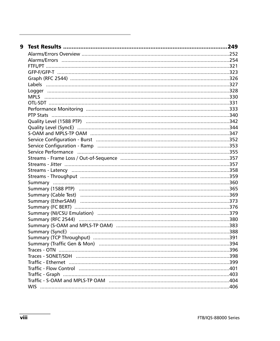 EXFO FTB/IQS-88000 Series Power Blazer for FTB-2/2Pro/500/IQS-600 User Manual | Page 8 / 681