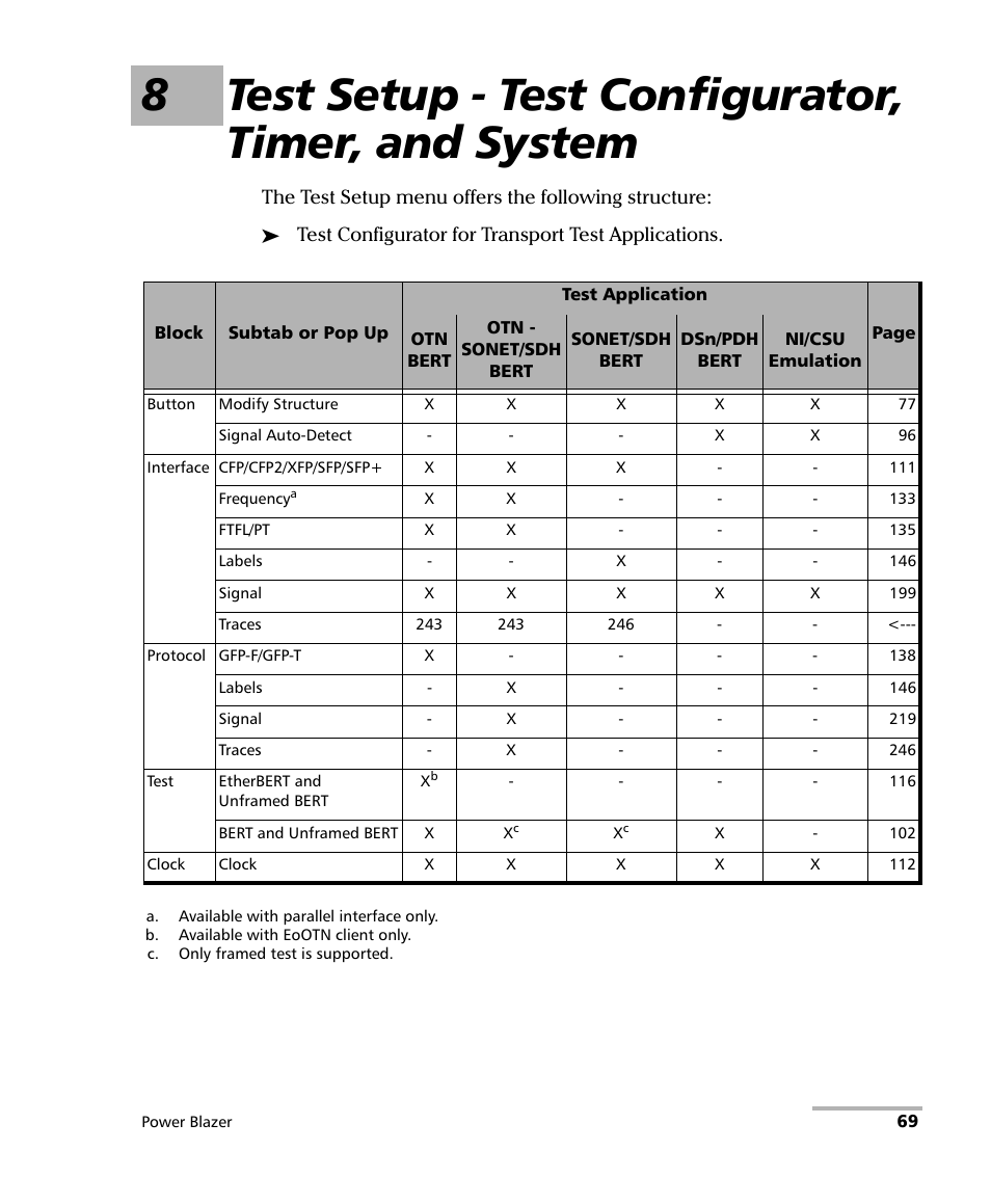 8test setup - test configurator, timer, and system | EXFO FTB/IQS-88000 Series Power Blazer for FTB-2/2Pro/500/IQS-600 User Manual | Page 81 / 681