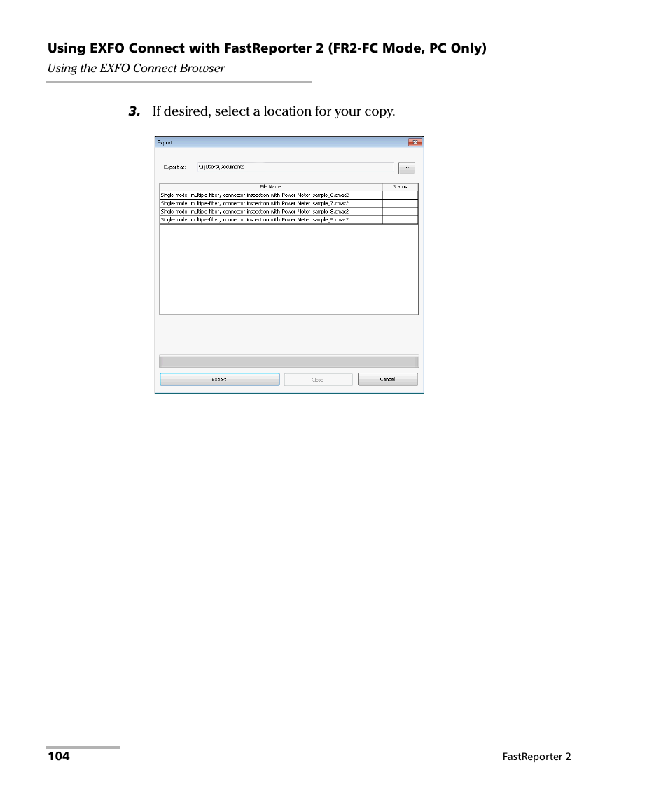 EXFO FastReporter 2 User Manual | Page 114 / 396