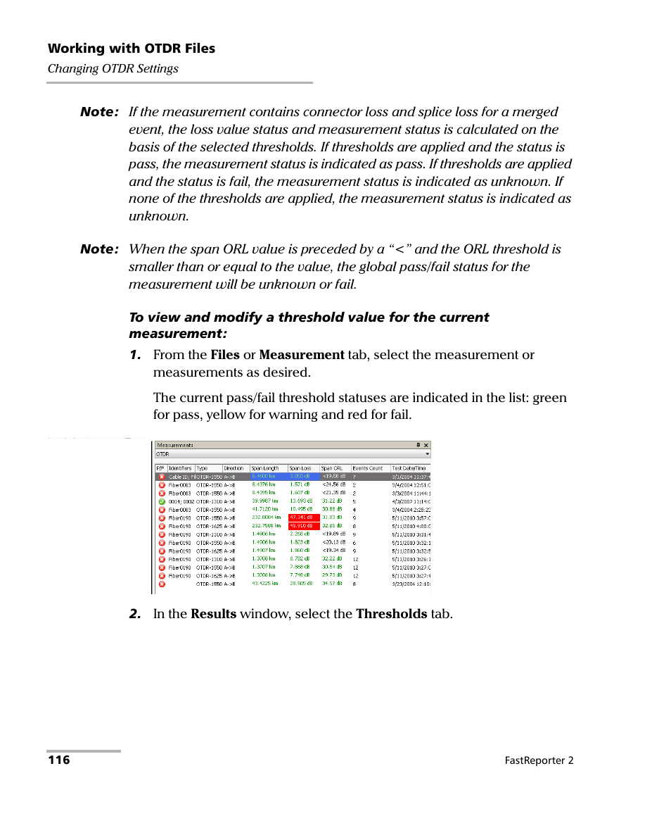 EXFO FastReporter 2 User Manual | Page 126 / 396