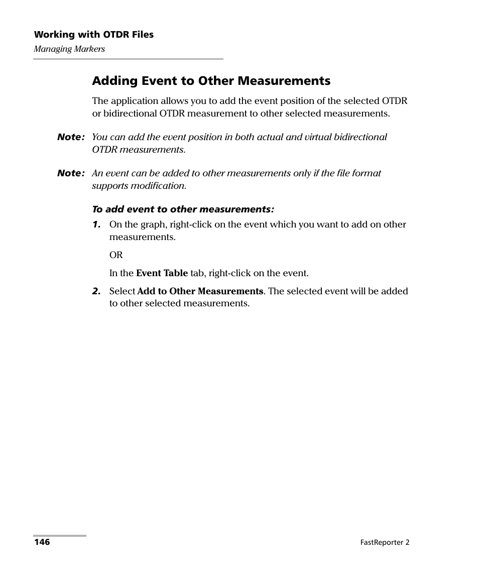 Adding event to other measurements | EXFO FastReporter 2 User Manual | Page 156 / 396