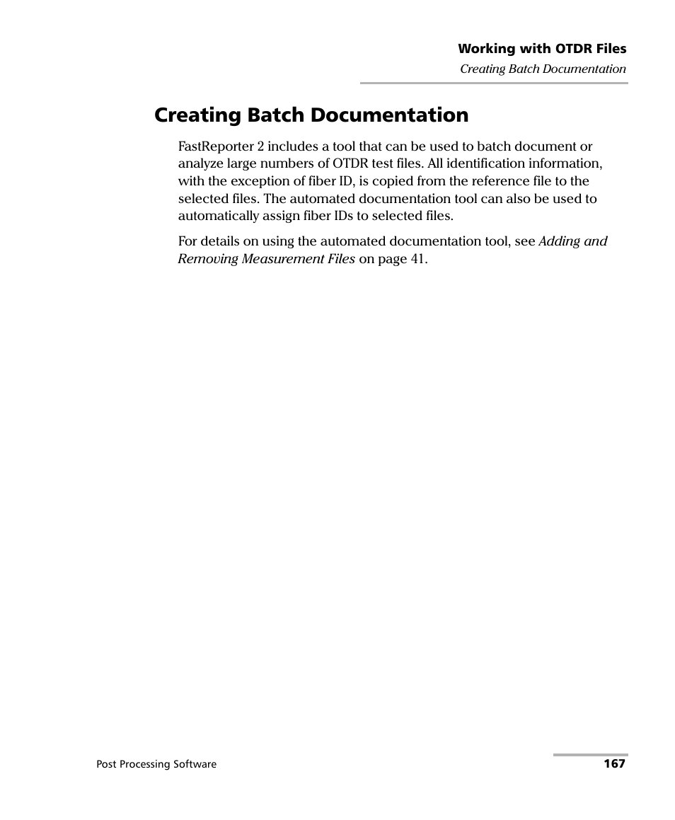 Creating batch documentation | EXFO FastReporter 2 User Manual | Page 177 / 396