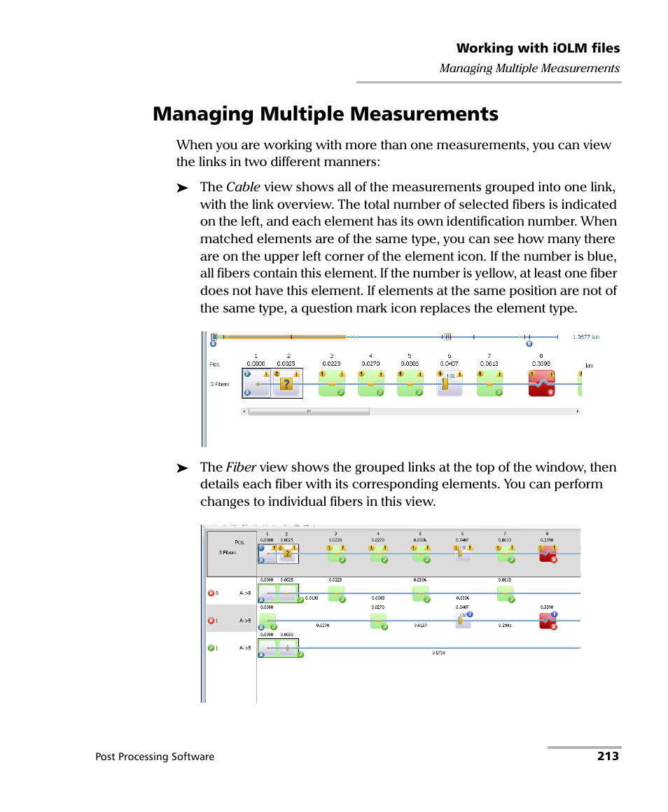 Managing multiple measurements | EXFO FastReporter 2 User Manual | Page 223 / 396