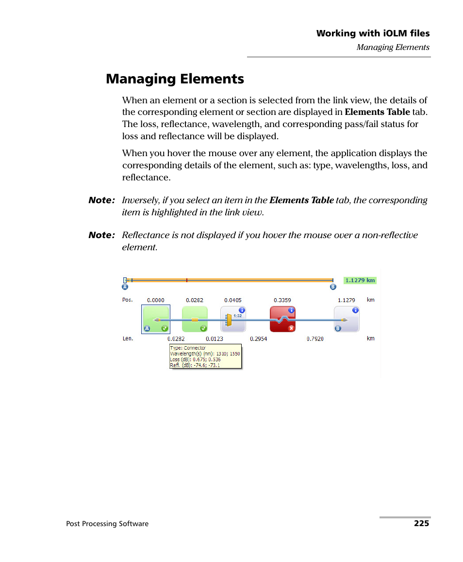 Managing elements | EXFO FastReporter 2 User Manual | Page 235 / 396