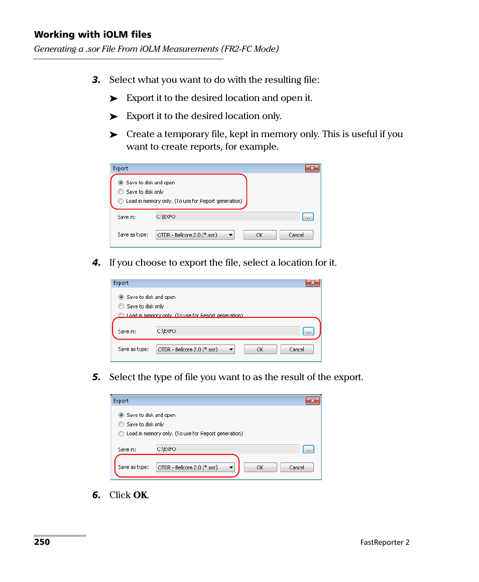 EXFO FastReporter 2 User Manual | Page 260 / 396