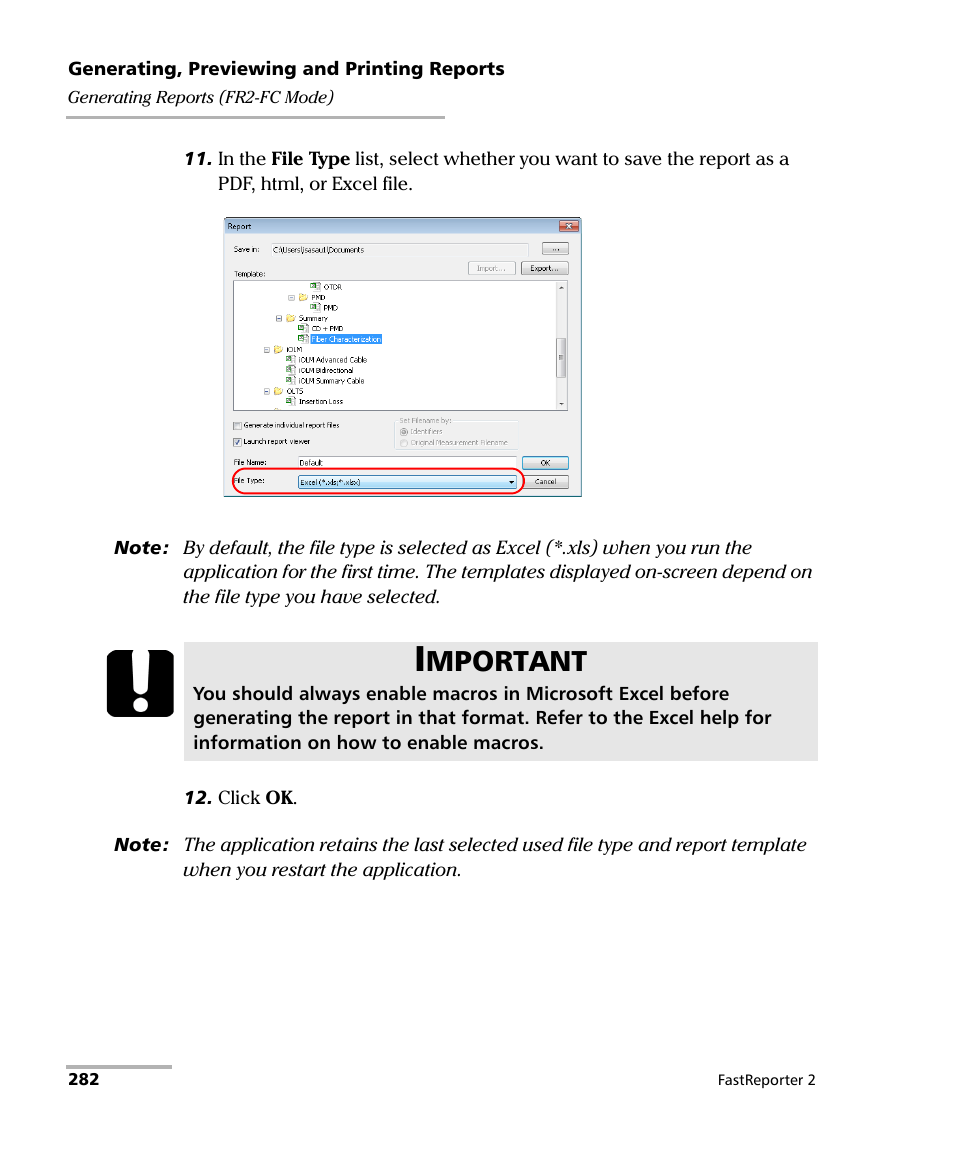 Mportant | EXFO FastReporter 2 User Manual | Page 292 / 396