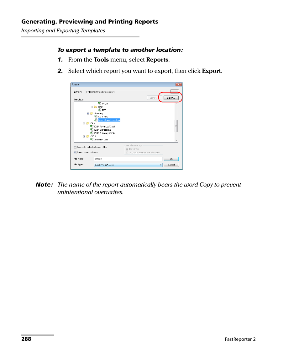 EXFO FastReporter 2 User Manual | Page 298 / 396