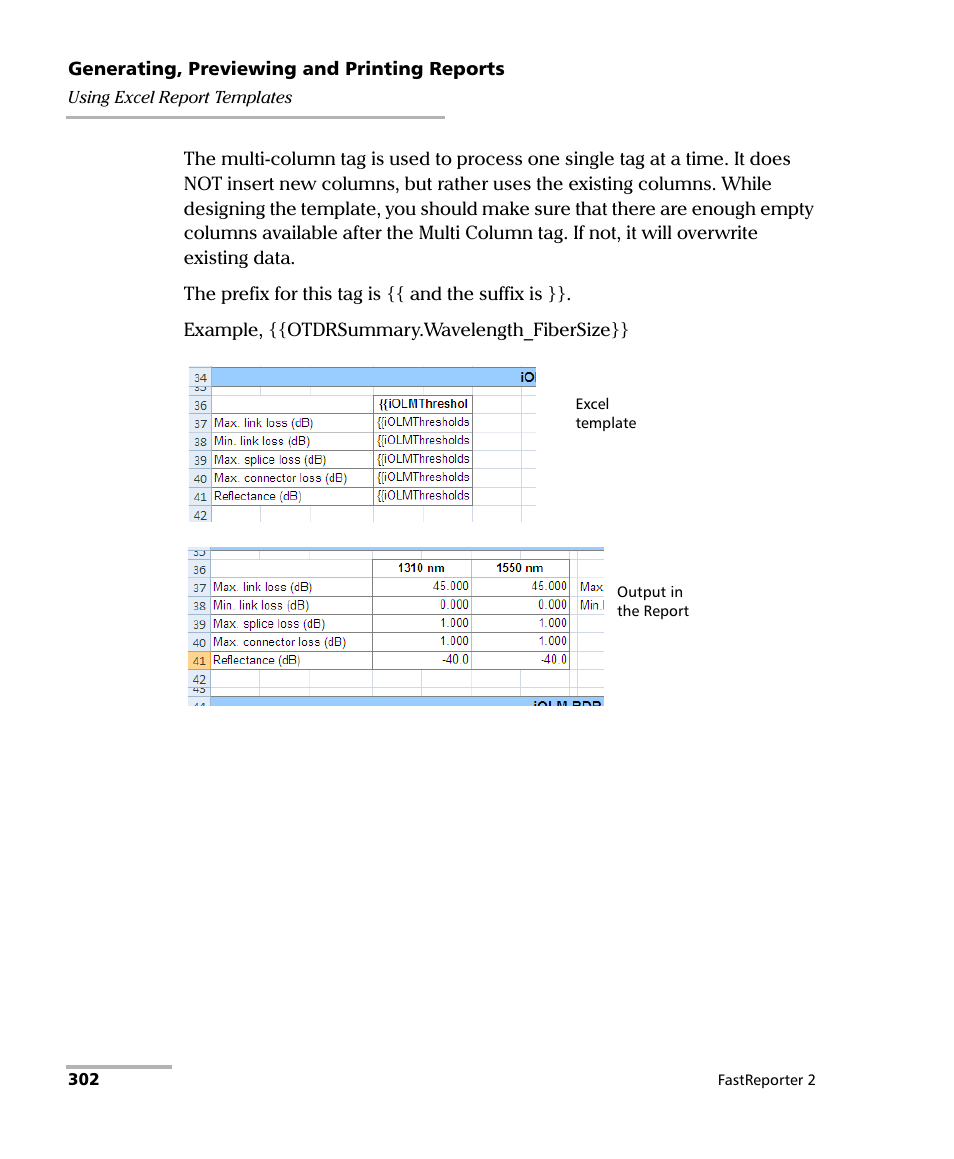 EXFO FastReporter 2 User Manual | Page 312 / 396