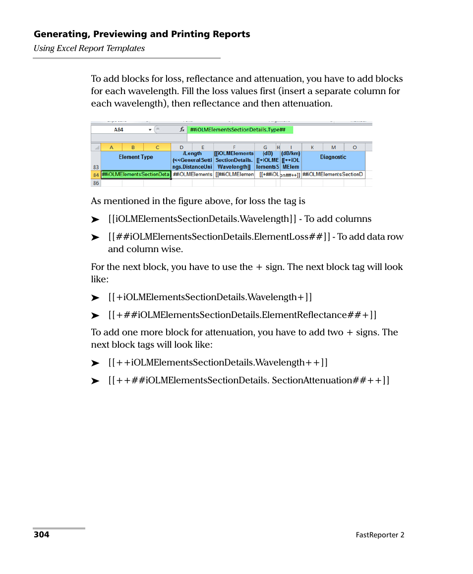 EXFO FastReporter 2 User Manual | Page 314 / 396