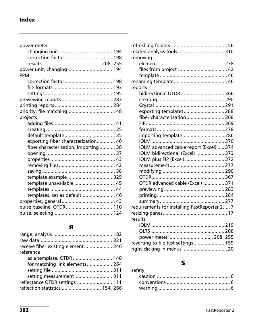 EXFO FastReporter 2 User Manual | Page 392 / 396