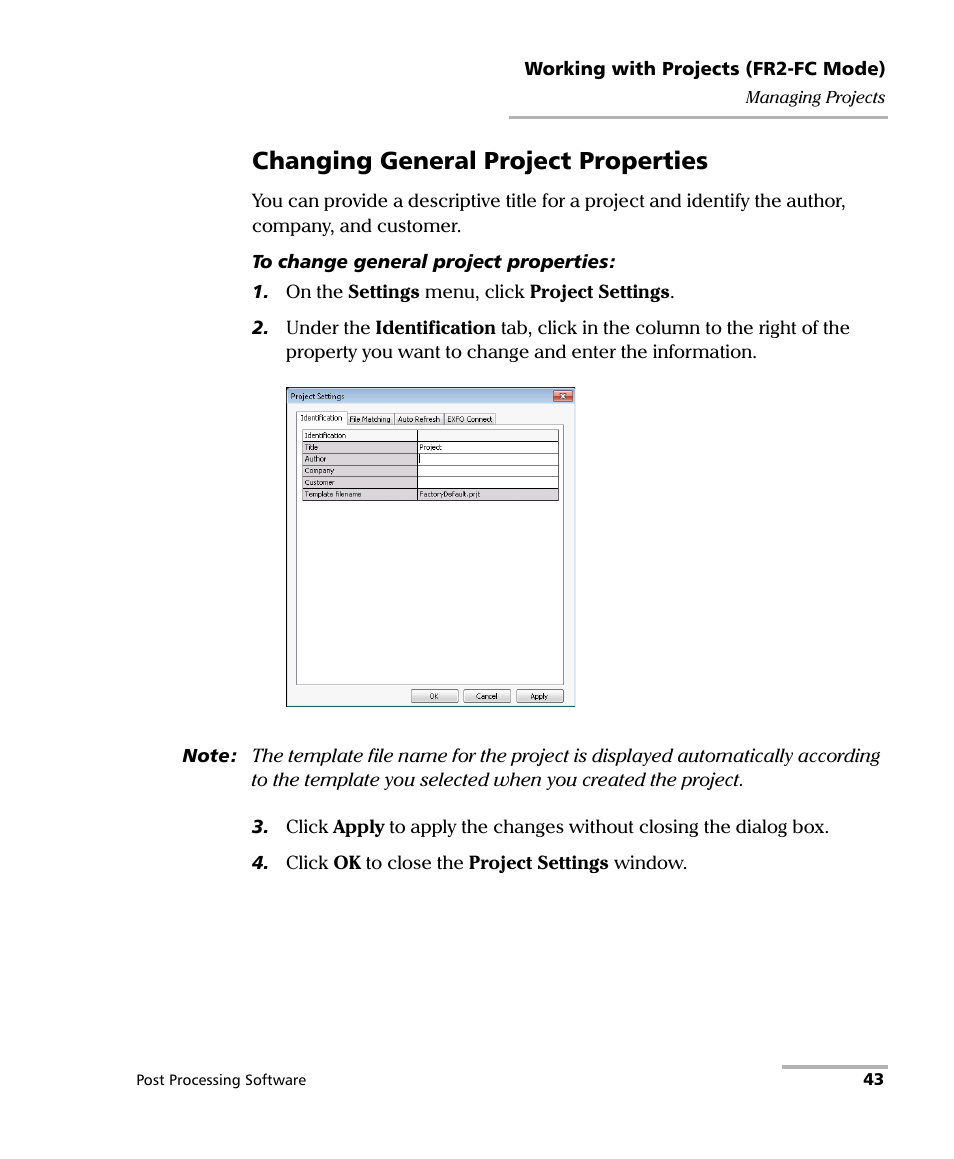 Changing general project properties | EXFO FastReporter 2 User Manual | Page 53 / 396