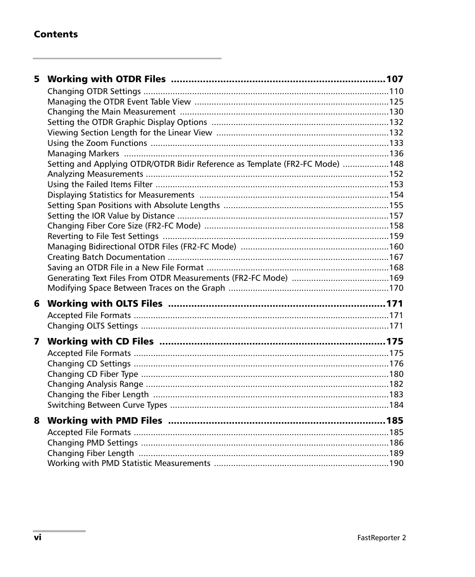 EXFO FastReporter 2 User Manual | Page 6 / 396
