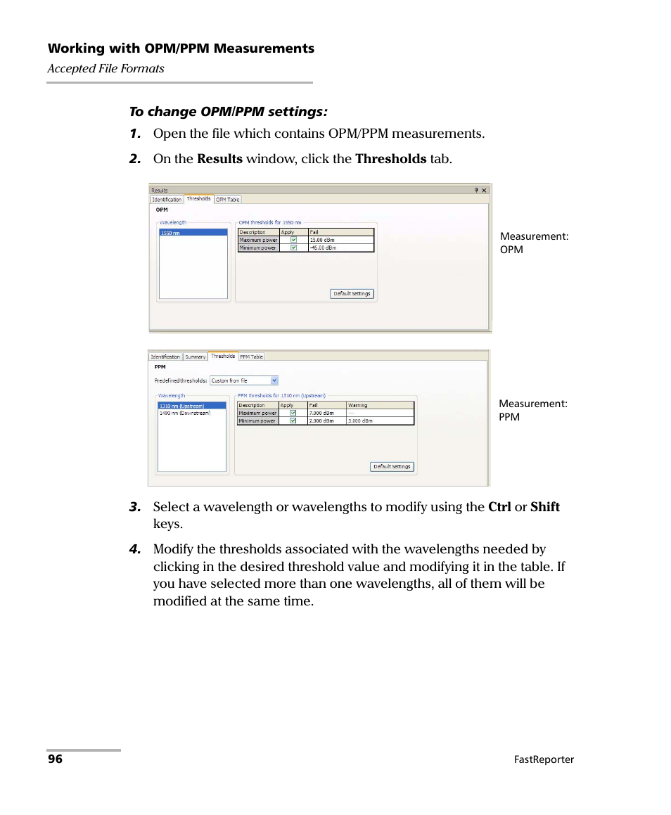 EXFO FastReporter Data Post-Processing Software User Manual | Page 102 / 256