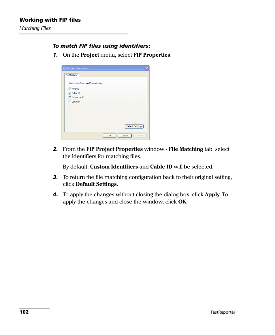 EXFO FastReporter Data Post-Processing Software User Manual | Page 108 / 256