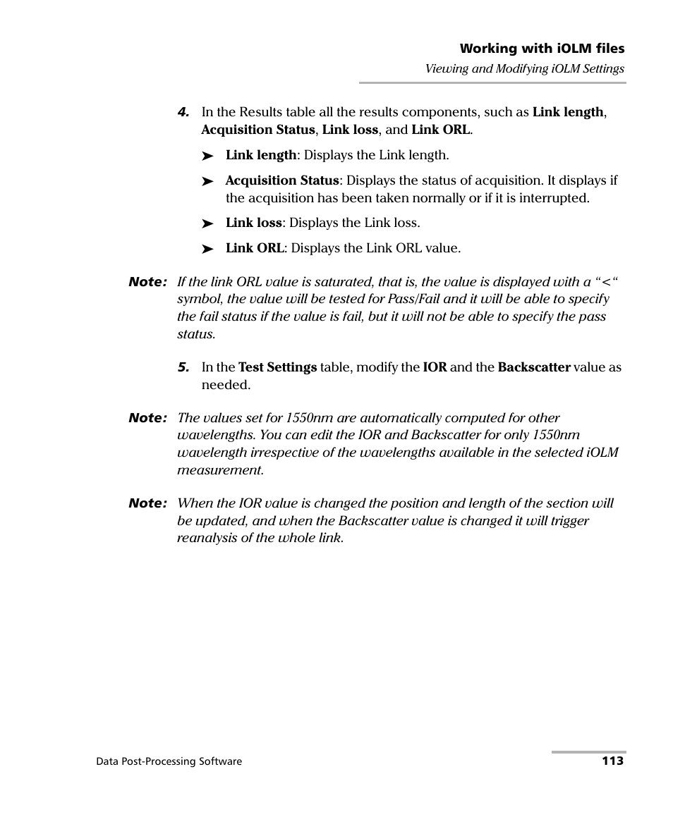 EXFO FastReporter Data Post-Processing Software User Manual | Page 119 / 256
