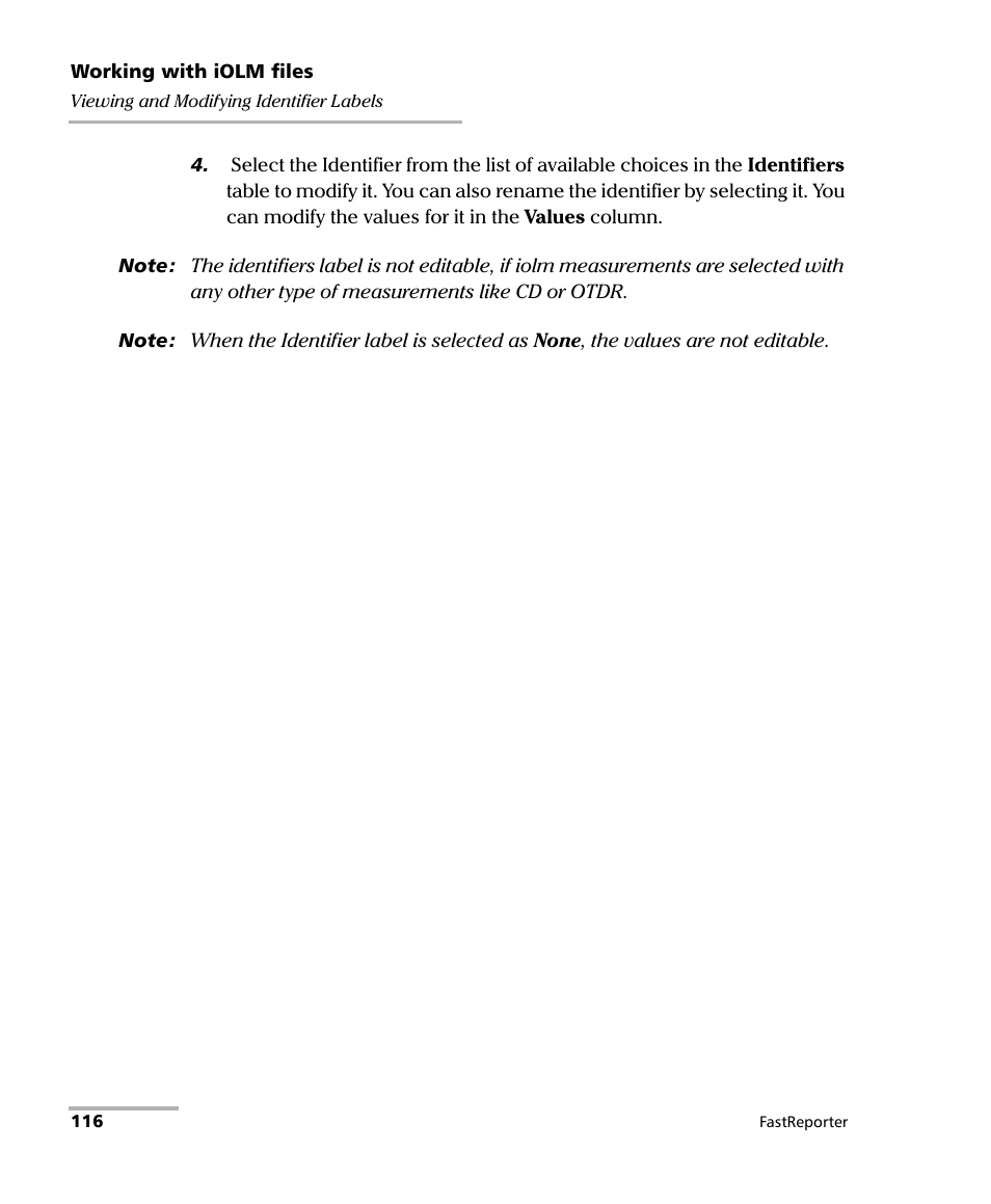 EXFO FastReporter Data Post-Processing Software User Manual | Page 122 / 256