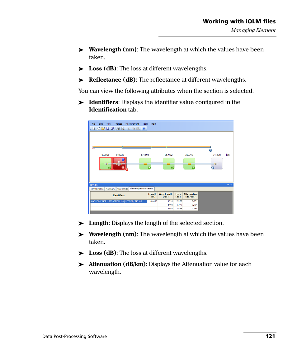 EXFO FastReporter Data Post-Processing Software User Manual | Page 127 / 256