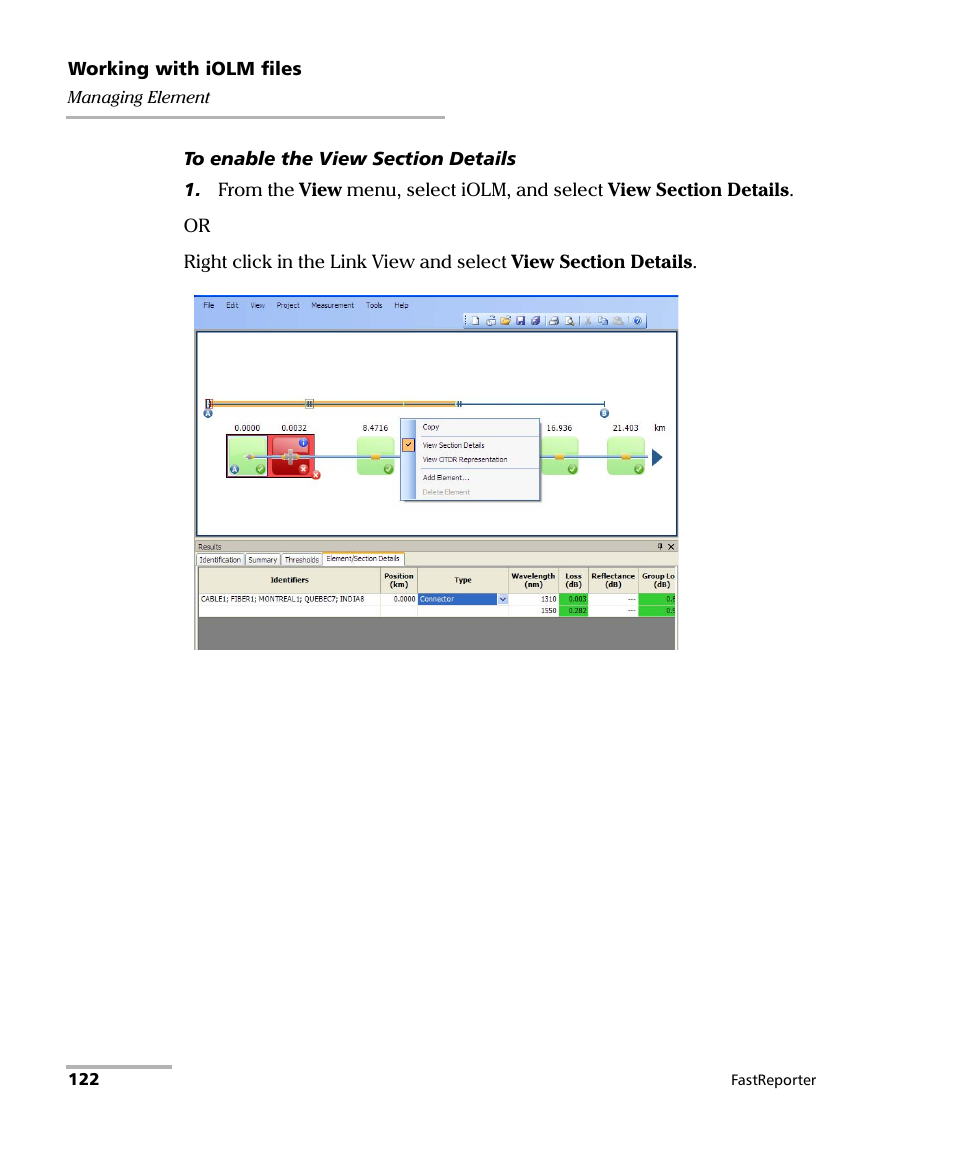 EXFO FastReporter Data Post-Processing Software User Manual | Page 128 / 256