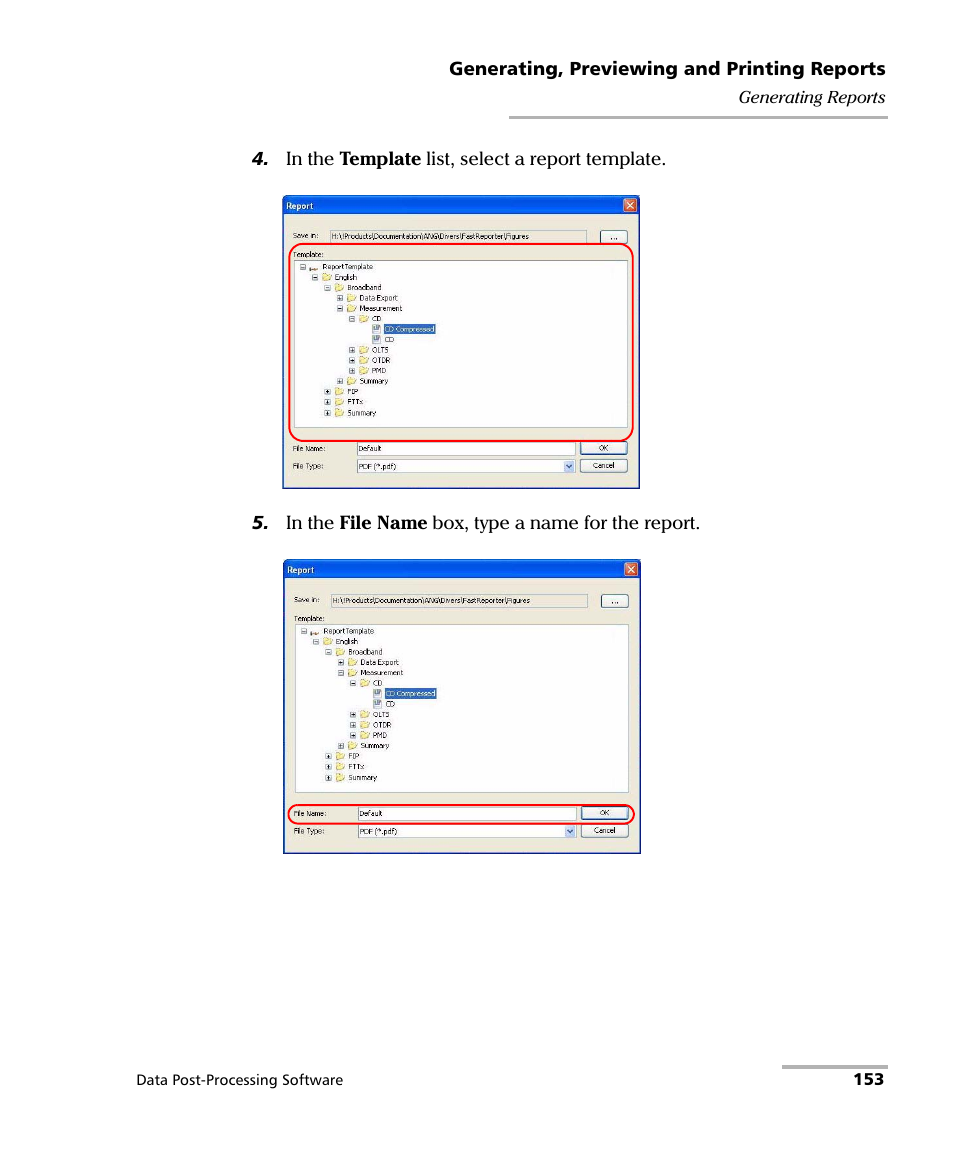 EXFO FastReporter Data Post-Processing Software User Manual | Page 159 / 256