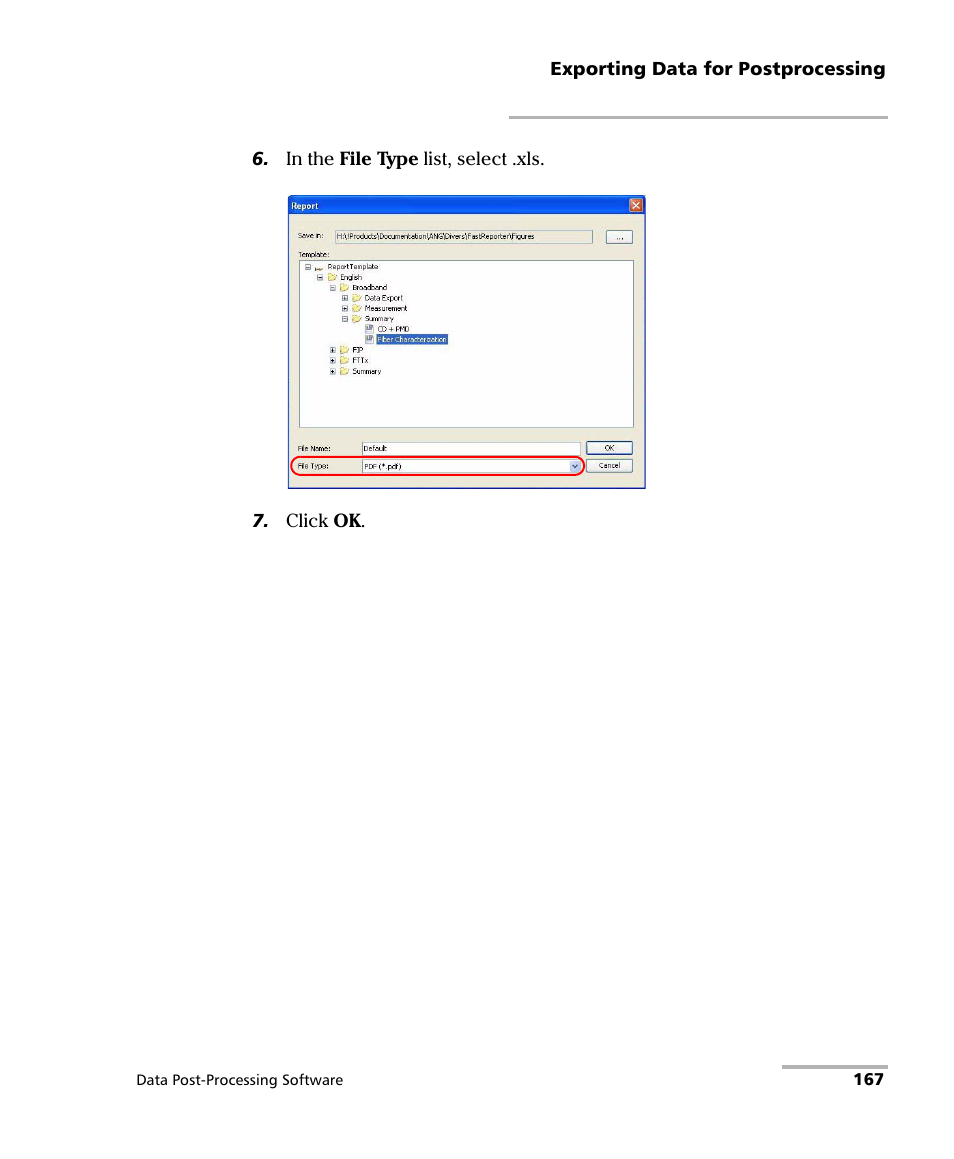 EXFO FastReporter Data Post-Processing Software User Manual | Page 173 / 256