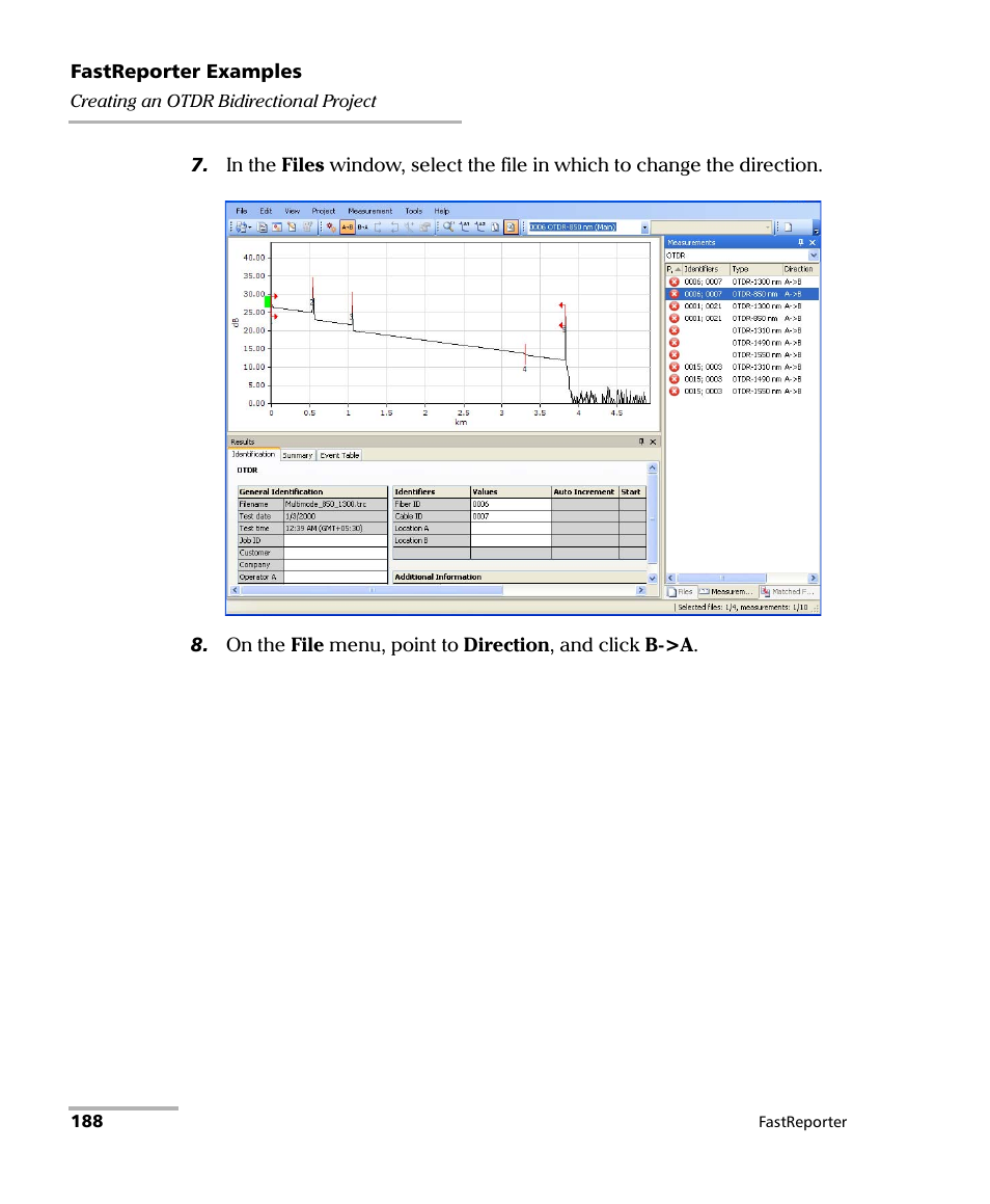EXFO FastReporter Data Post-Processing Software User Manual | Page 194 / 256