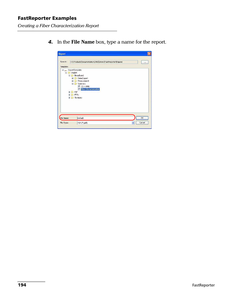 EXFO FastReporter Data Post-Processing Software User Manual | Page 200 / 256