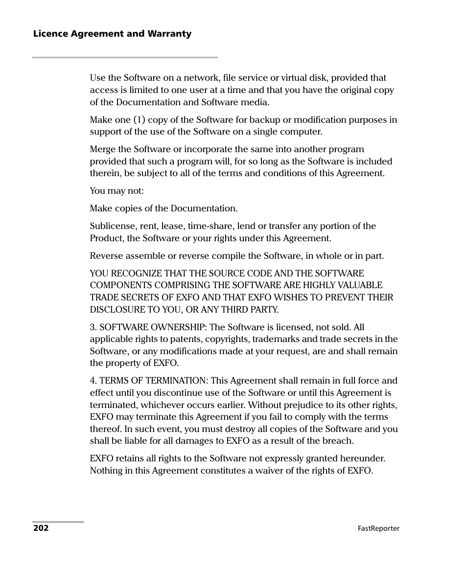 EXFO FastReporter Data Post-Processing Software User Manual | Page 208 / 256