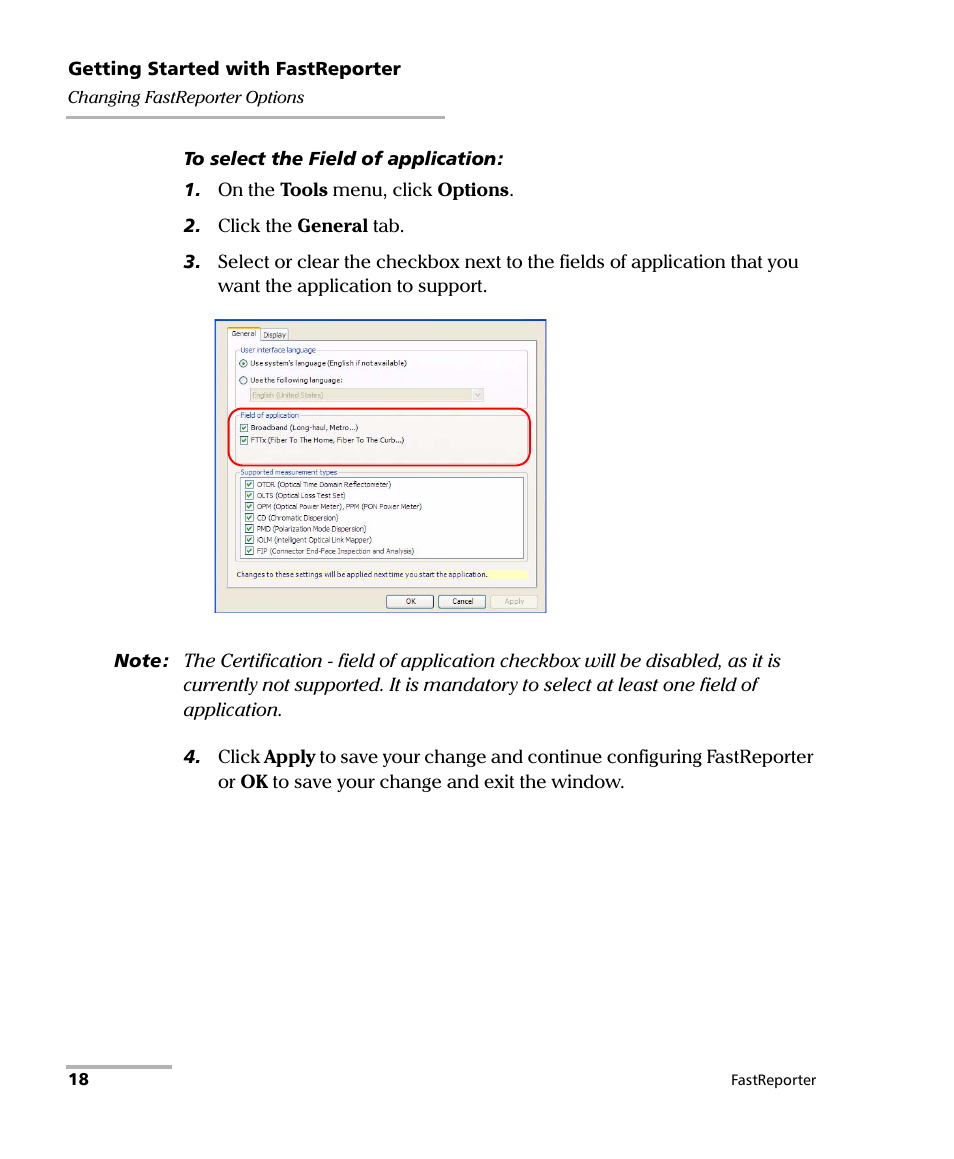 EXFO FastReporter Data Post-Processing Software User Manual | Page 24 / 256