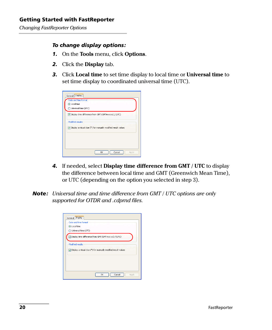 EXFO FastReporter Data Post-Processing Software User Manual | Page 26 / 256