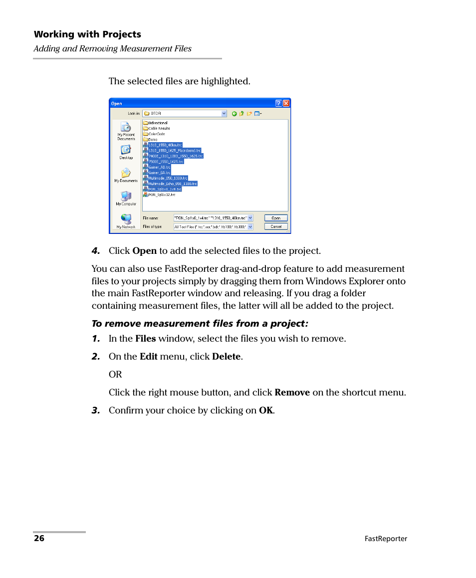 EXFO FastReporter Data Post-Processing Software User Manual | Page 32 / 256