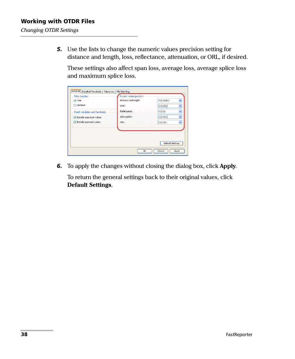 EXFO FastReporter Data Post-Processing Software User Manual | Page 44 / 256