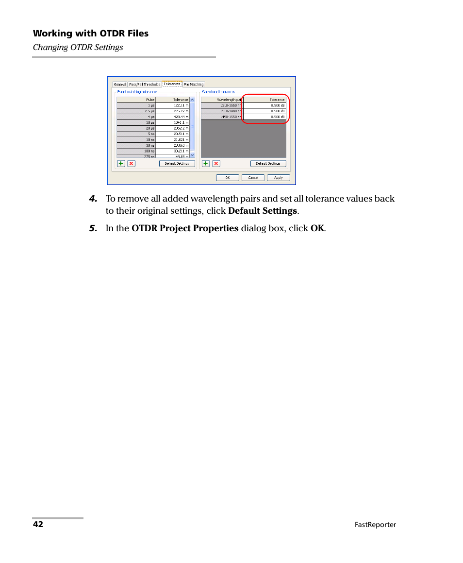 EXFO FastReporter Data Post-Processing Software User Manual | Page 48 / 256
