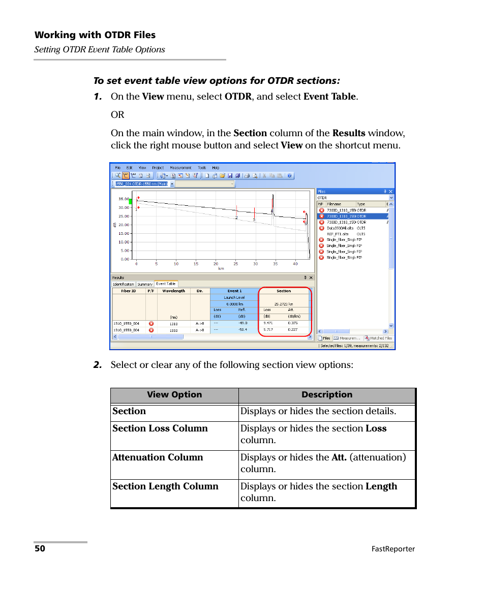 EXFO FastReporter Data Post-Processing Software User Manual | Page 56 / 256