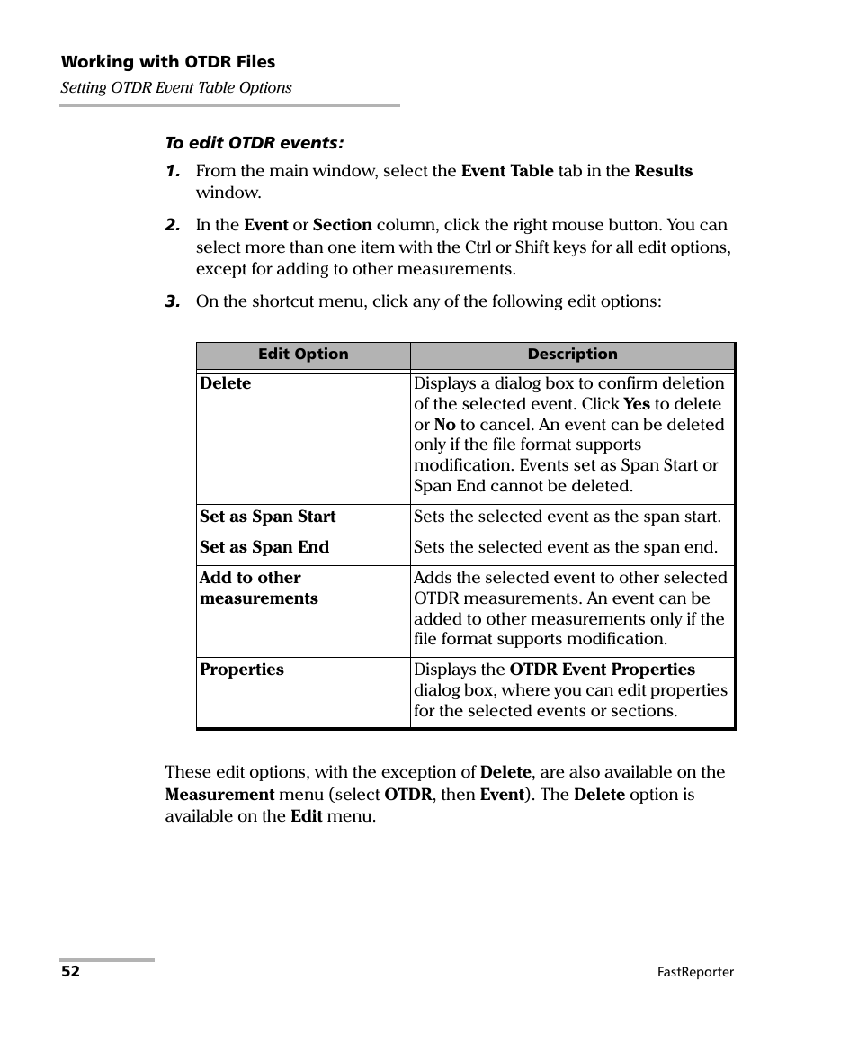 EXFO FastReporter Data Post-Processing Software User Manual | Page 58 / 256