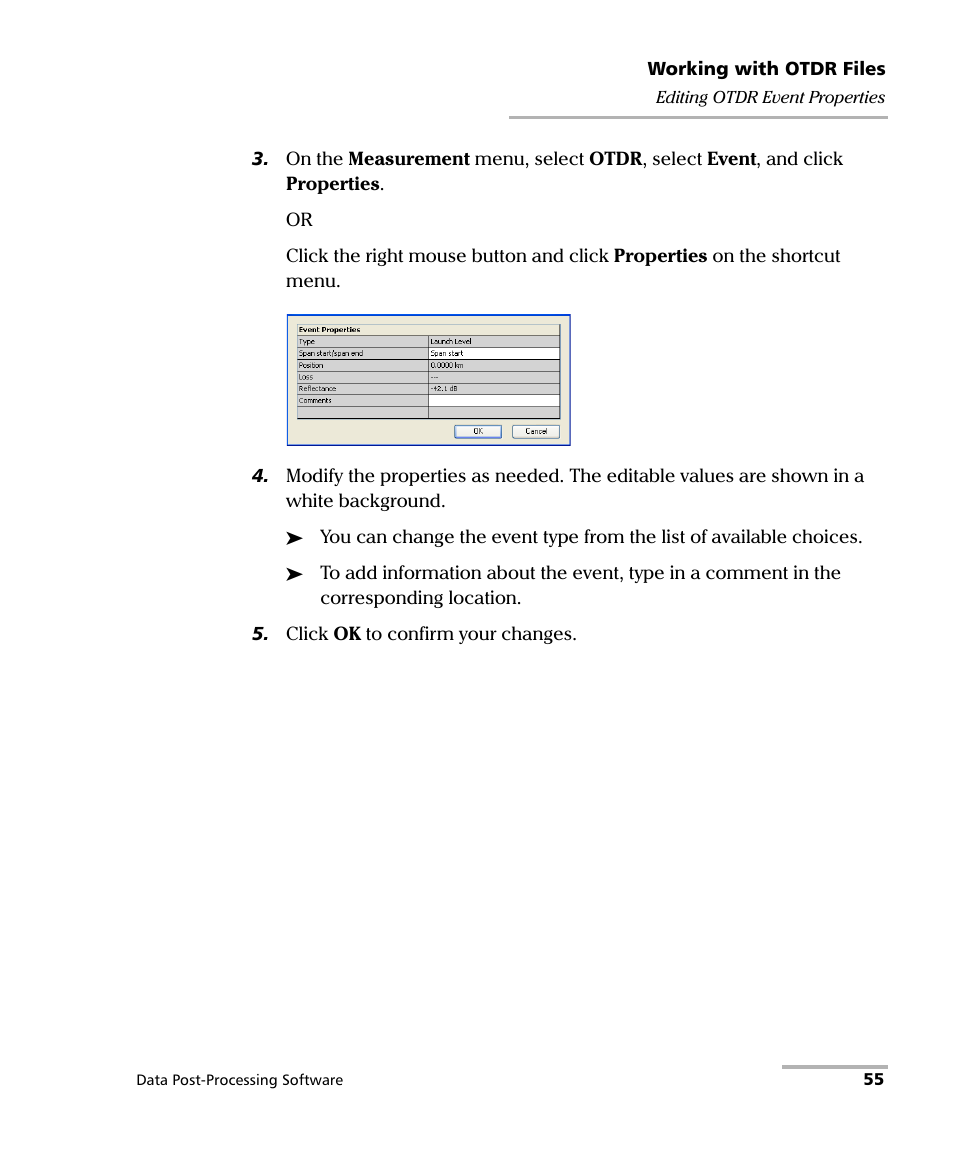 EXFO FastReporter Data Post-Processing Software User Manual | Page 61 / 256