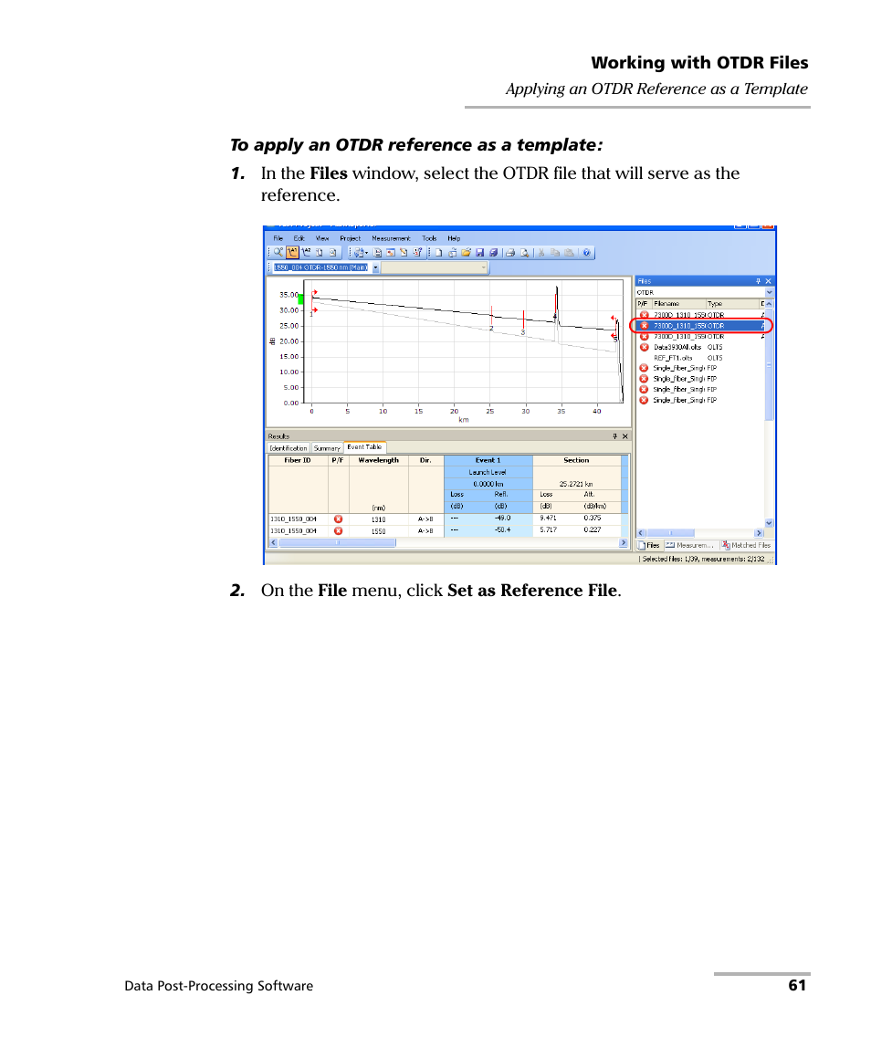 EXFO FastReporter Data Post-Processing Software User Manual | Page 67 / 256