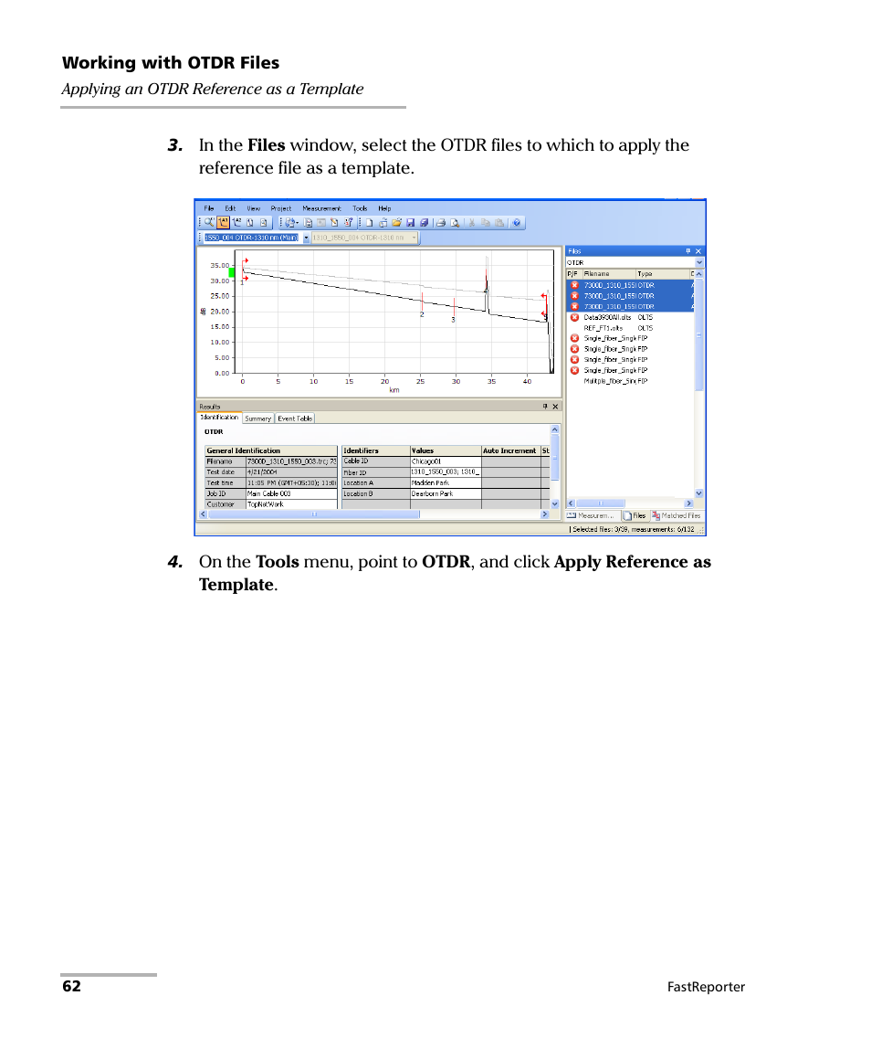 EXFO FastReporter Data Post-Processing Software User Manual | Page 68 / 256