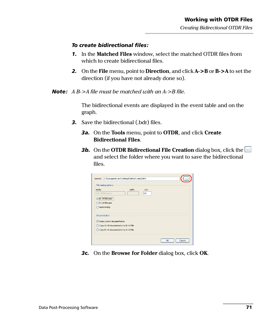 EXFO FastReporter Data Post-Processing Software User Manual | Page 77 / 256