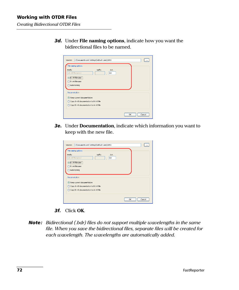 EXFO FastReporter Data Post-Processing Software User Manual | Page 78 / 256
