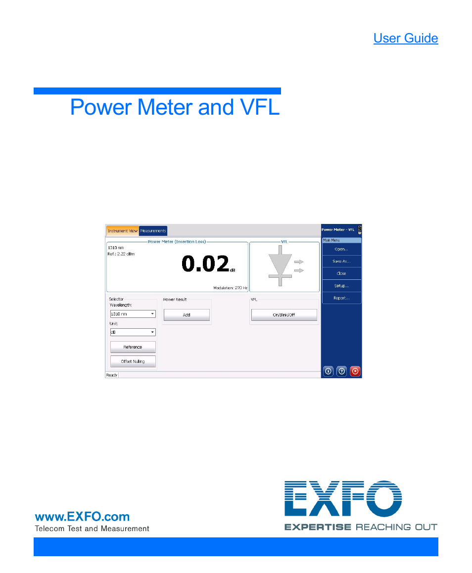EXFO Inline Power Meter User Manual | 43 pages