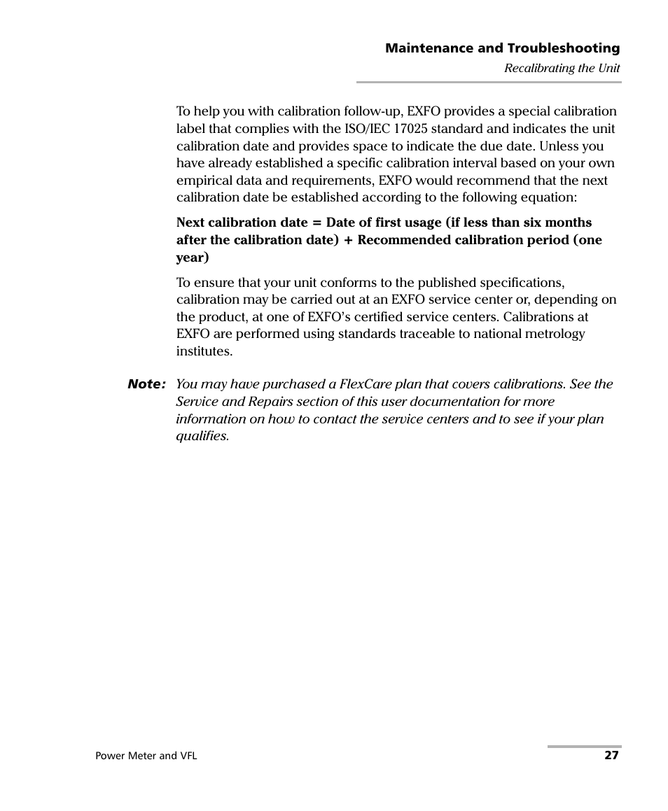 EXFO Inline Power Meter User Manual | Page 31 / 43